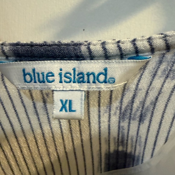 Blue Island Navy and White Striped Garment-#1216 - Picture 4 of 8